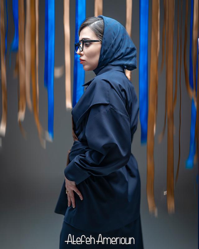 شومیز دامن سرمه