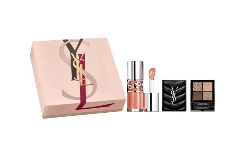 پک هدیه ایوسن لورن سایه+لیپ گلاس ysl🍩🩰