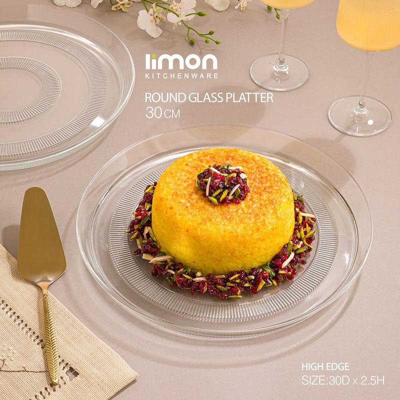 دیس گرد بلور ۳۰ سانت لیمون