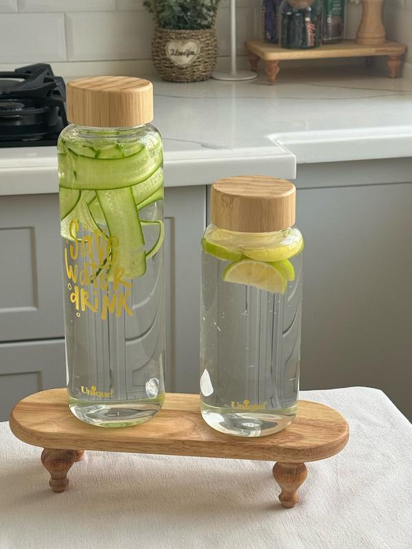 بطری پیرکس درب بامبو یونیک