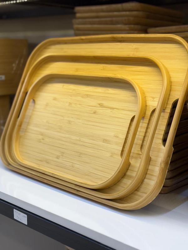 سینی ۳ تایی مستطیلی تمام بامبو 