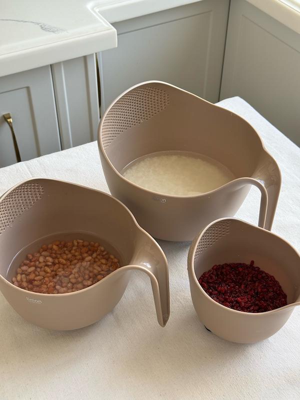 ست برنج شوی دسته دار لیمون