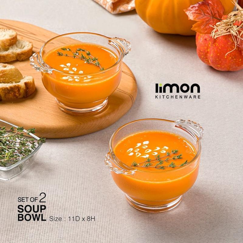 پیاله شیشه ای ۲ عددی لیمون