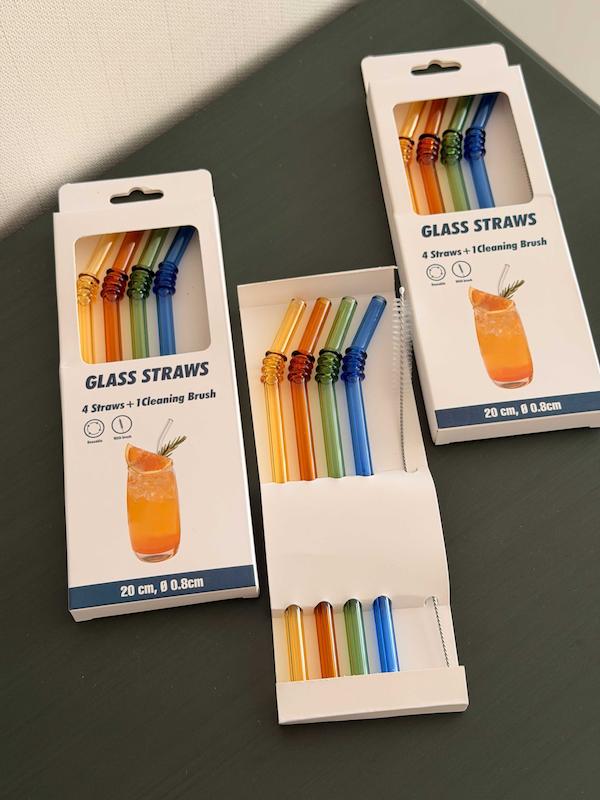 نی پیرکس رنگی Glass Straws