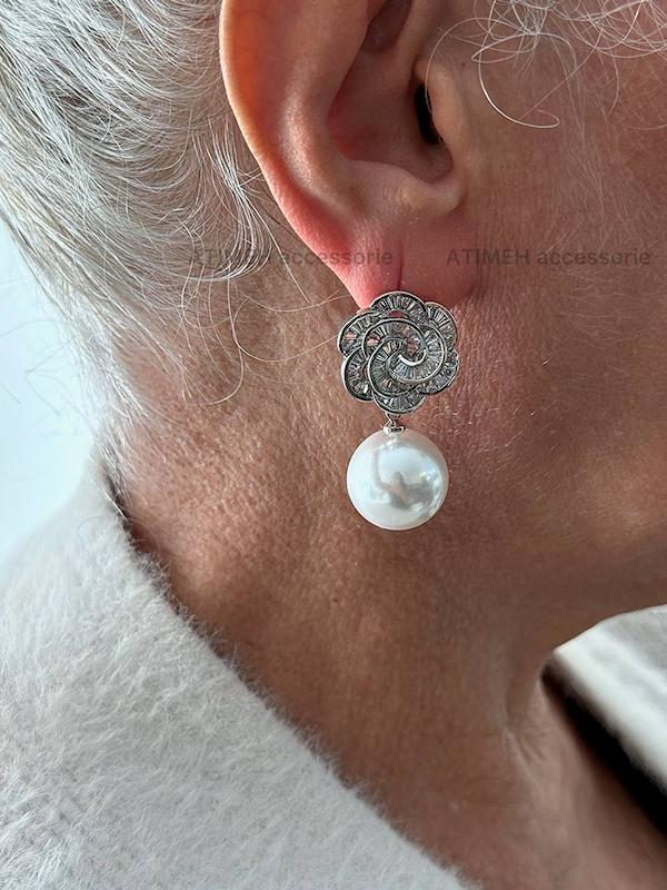 گوشواره جواهری گل 