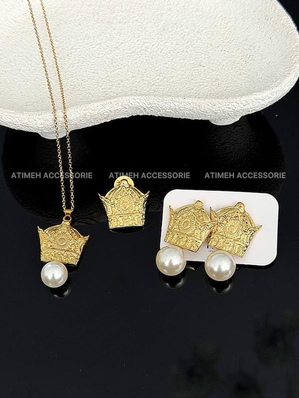 گوشواره گردنبند گل سینه تاج 