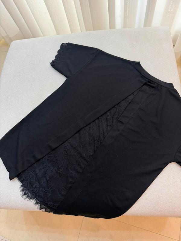 تیشرت مشکی گیپور دار