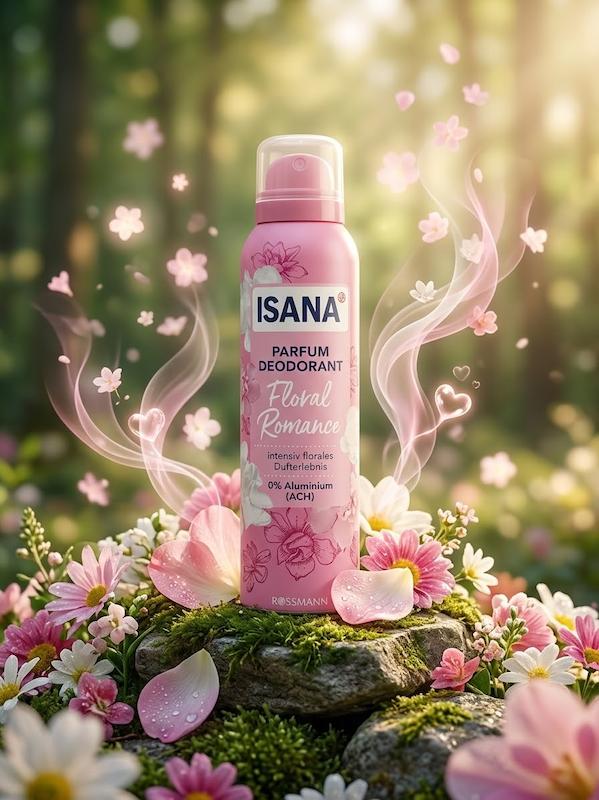 دئودورانت اسپری عطری زنانه ISANA Floral Romance