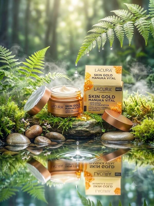  کرم شب لاکورا Skin Gold Manuka Vital