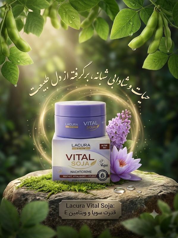 کرم شب لاکورا مدل Vital Soja