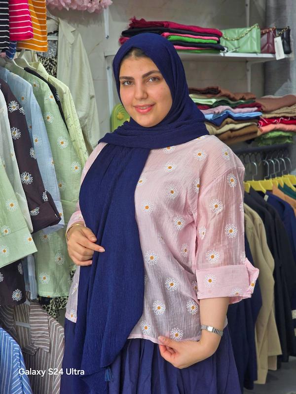 شومیز شیشه ای بابونه🌸🧚🏻‍♀️
