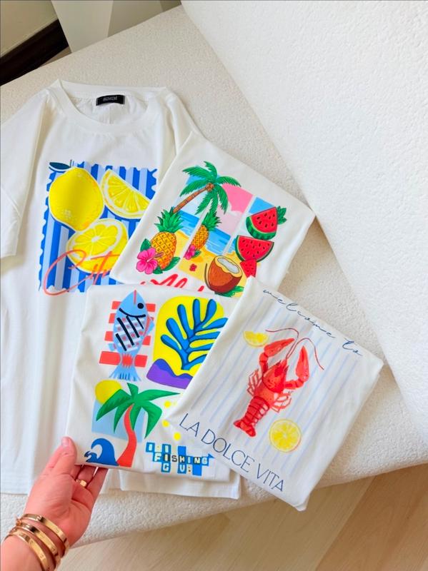 تیشرت باکسی summer🍋🌊☀️