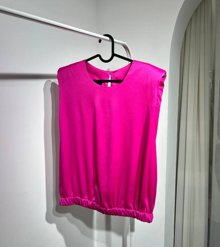 تاپ ساتن سرخابی