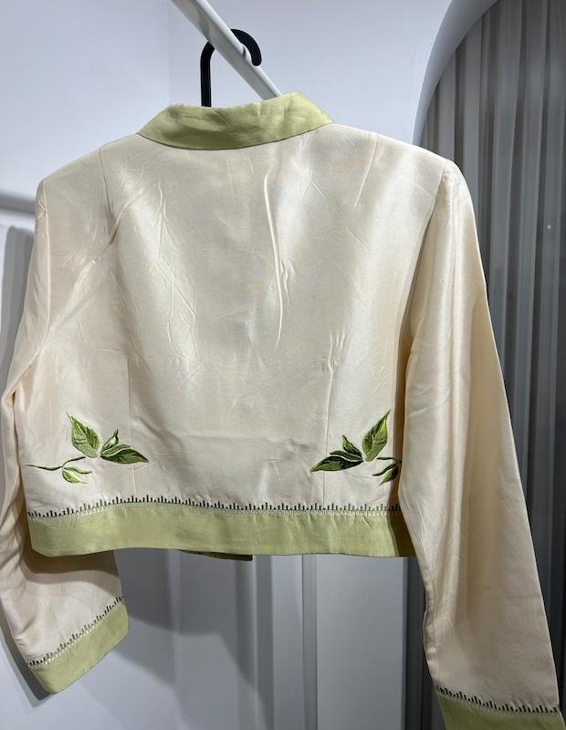 کت مجلسی ساتن گلدوزی شده زنانه 