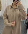 شومیز لینن زنانه نسکافه ای آتورینا