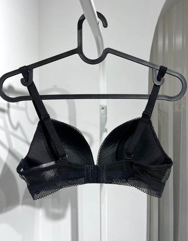 سوتین جکدار مشکی دانتل زنانه H&M