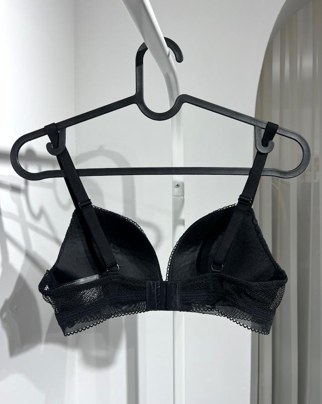 سوتین جکدار مشکی دانتل زنانه H&M