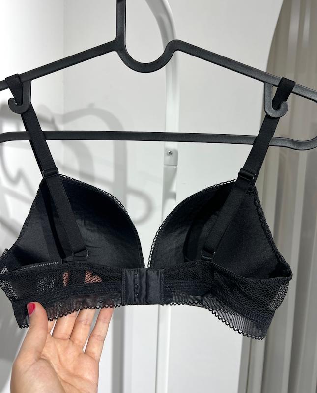 سوتین جکدار مشکی دانتل زنانه H&M