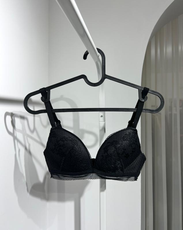 سوتین جکدار مشکی دانتل زنانه H&M