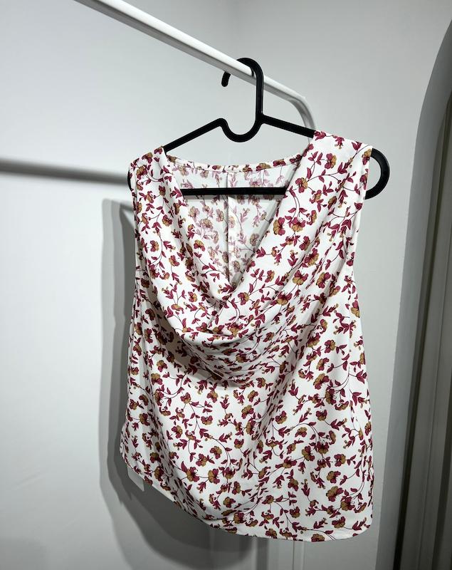 تاپ یقه دراپه کرپ حریر