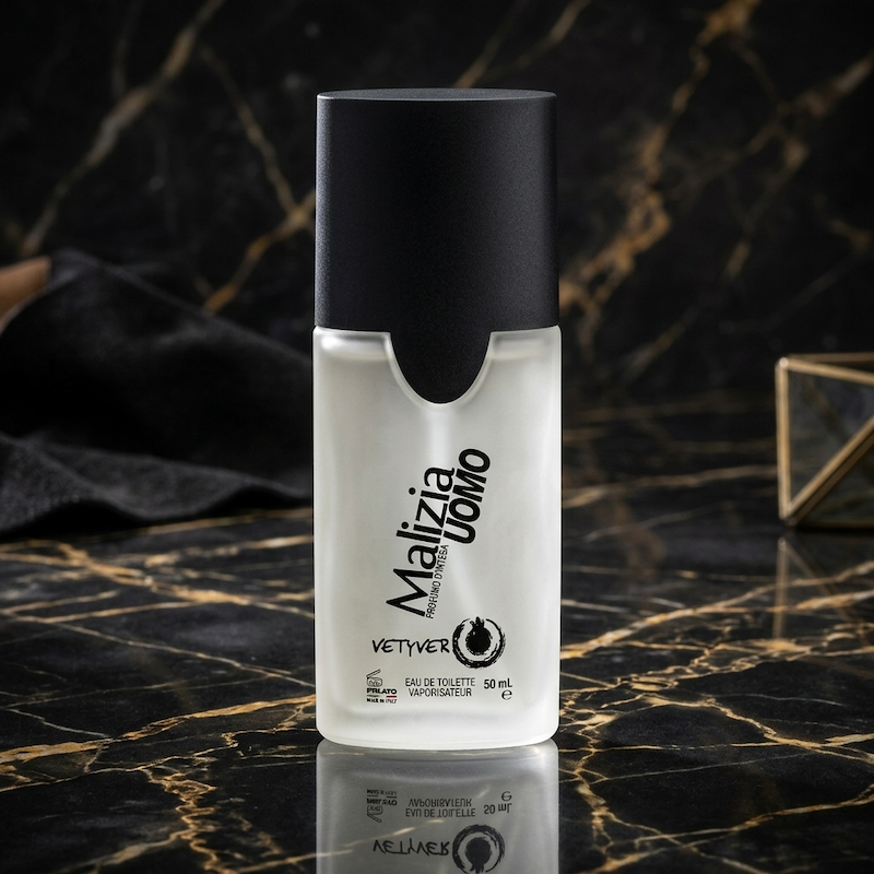 عطر ادکلن مالیزیا وتیور (Malizia Uomo Vetyver) مردانه گرید تاپ لوزی با رایحه خنک و تند
