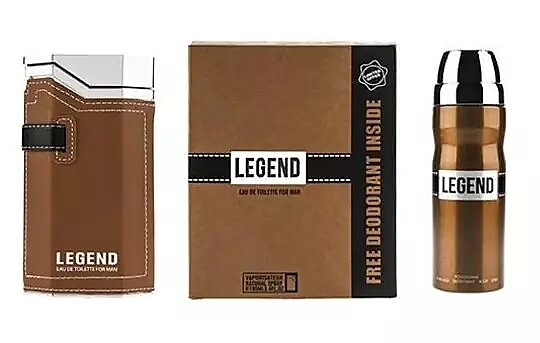 عطر ادکلن و اسپری مردانه لجند قهوه ای ۱۰۰ میل ۱۰۰ ml اورجینال Legend Gift Set for Men ست