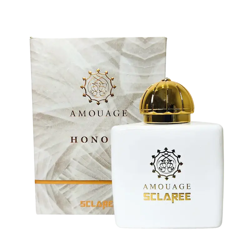 ادکلن ادوپرفیوم زنانه اسکلاره Sclaree مدل آمواج هانر Amouage Honour حجم 100 میلی لیتر طرح مارک