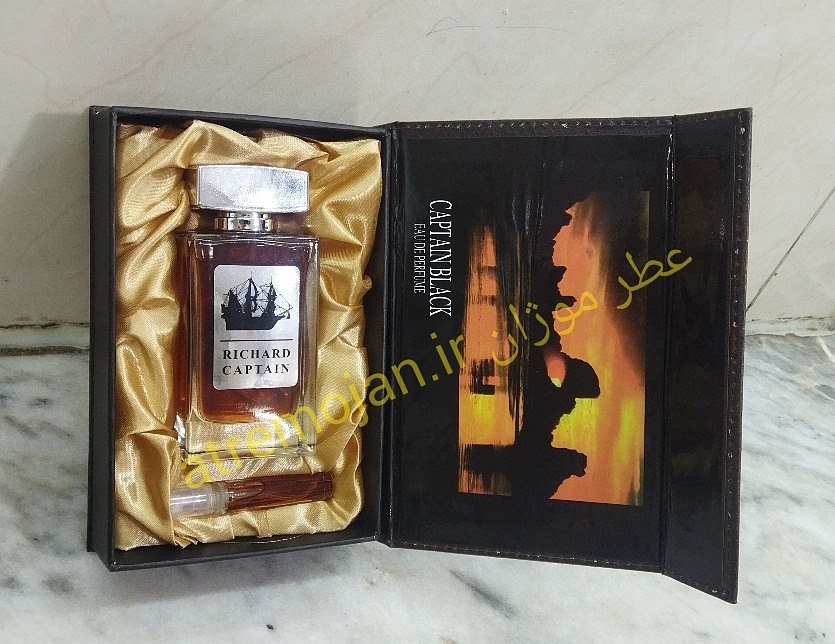 عطر ادکلن کاپتان بلک  مدل Richard Captain ادو پرفیوم مردانه 100 میل جعبه چرمی