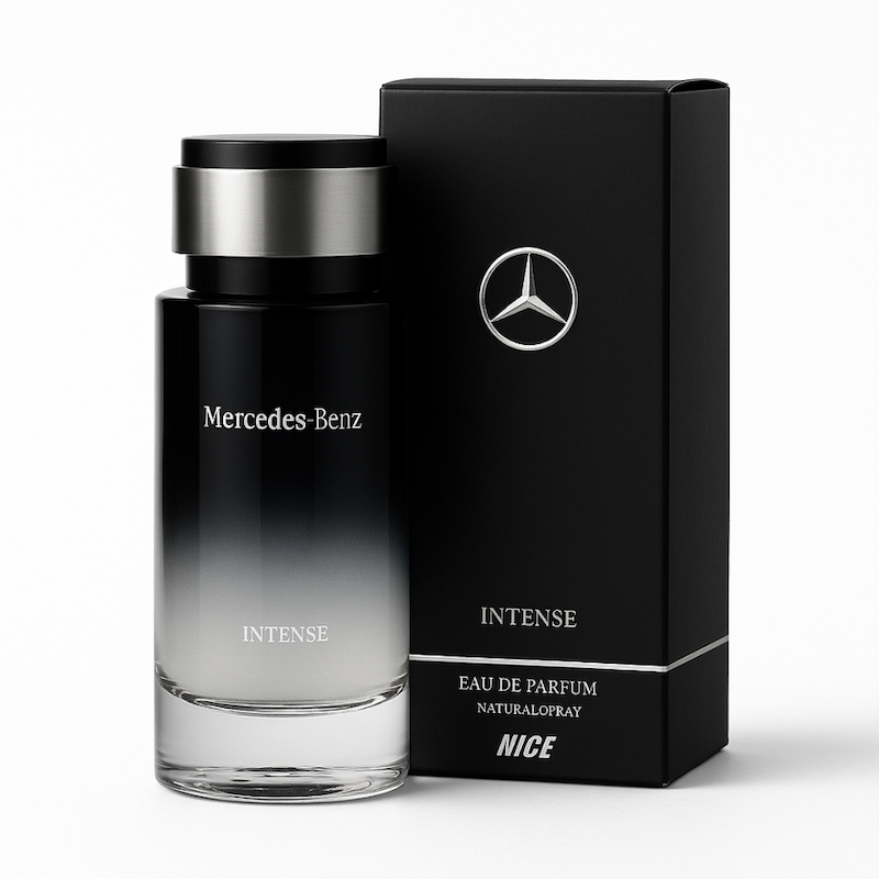 ادوپرفیوم مردانه نایس پاپت Nice مدل مرسدس بنز اینتنس Mercedes Benz Intense حجم 100 میلی لیتر طرح مارک