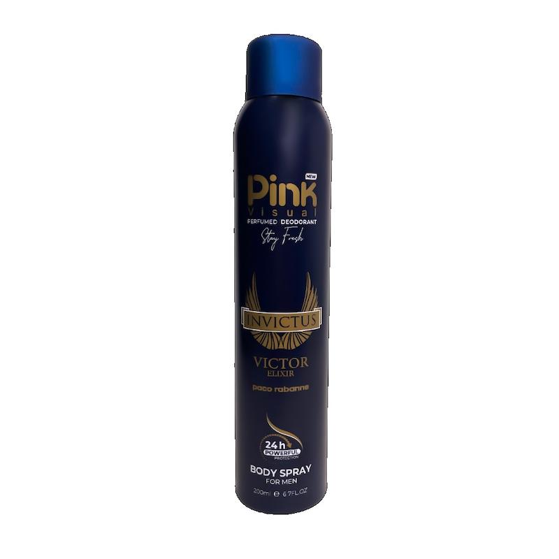 اسپری خوشبوکننده بدن مردانه Invictus Victory Elixir پینک ویژوآل حجم 200 میلی لیتر