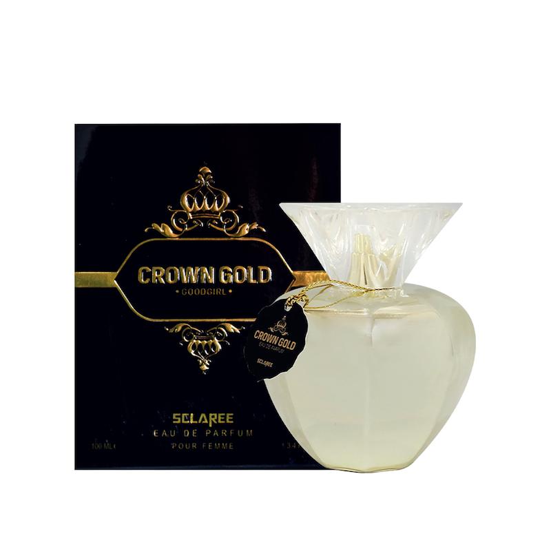 ادو پرفیوم زنانه اسکلاره مدل Crown Gold حجم 100 میلی لیتر رایحه Good Girl
