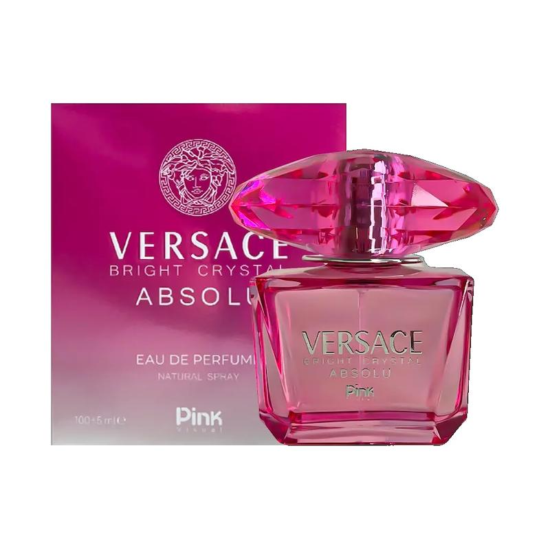 ادوپرفیوم زنانه پینک ویژوآل Pink مدل ورساچه برایت کریستال ابسولو Versace Bright Crystal Absolu حجم 100 میلی لیتر طرح مارک