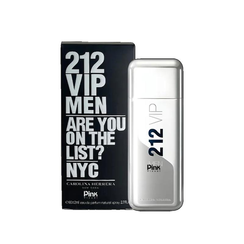 ادوپرفیوم پینک ویژوآل Pink مدل ۲۱۲ وی آی پی مردانه Carolina Herrera 212 VIP Men حجم 80 میلی لیتر طرح مارک