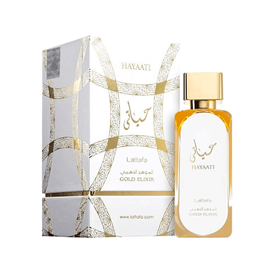 ادکلن لطافه حیاتی سفید Hayaati Gold Elixir حجم ۱۰۰ میل - جواهر الذهبی