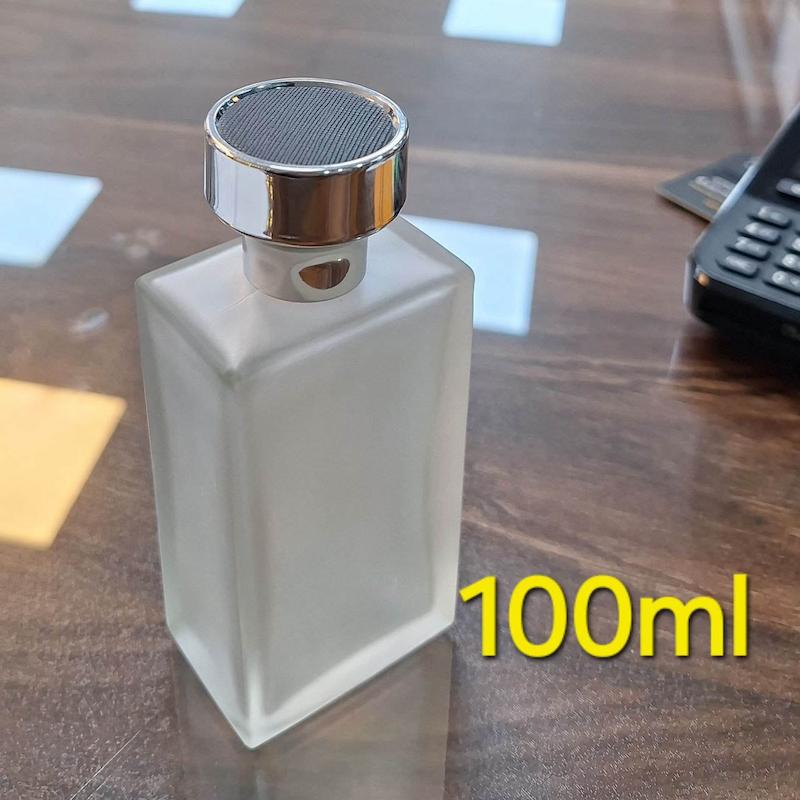 شیشه عطر 100 میل تخت بلند مات ایرانی با درب نقره ای بالا برجسته چینی ست کامل