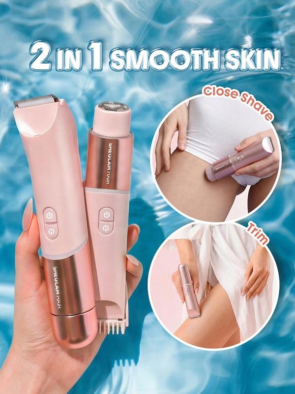 شيور شارژي صورت و بدن با موزن و اصلاح‌کننده مو شيگلم SHEGLAM Shave