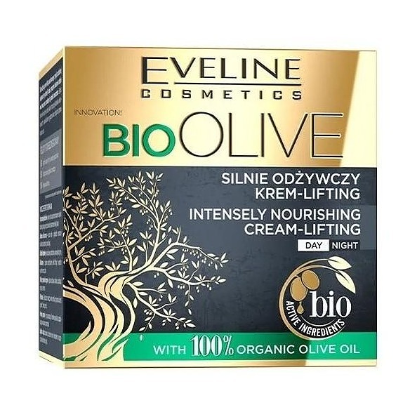 کرم مغذی و لیفتینگ زیتون اولاین بایو الیو Eveline Bio Olive Intensely Nourishing حجم 50 میلی لیتر