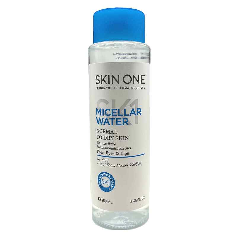 اسکین وان محلول پاک کننده آرایش پوست نرمال تا خشک skin one micellar water 