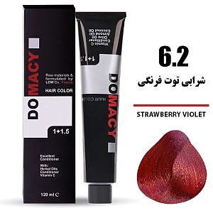 رنگ مو دوماسی سری ارغوانی شماره 6.2 رنگ بلوند شرابی تیره