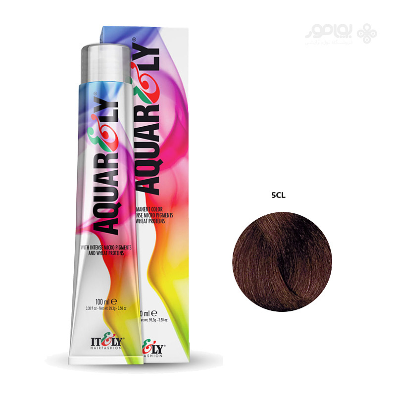 رنگ موی آکوارلی قهوه ای روشن فندقی شماره Aquarely 5CL