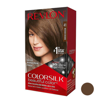 کیت رنگ مو بدون آمونیاک رولون شماره 41 قهوه ای متوسط حجم 59 میلی لیتر