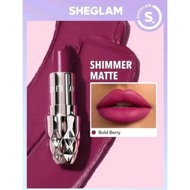 رژلب جامد شیگلم SHEGLAM سری starlight velvet مدل Bold Berry