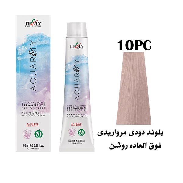 رنگ مو 10pc بلوند خاکستری مرواریدی خیلی روشن شماره 10.81 آکوارلی 100 میل