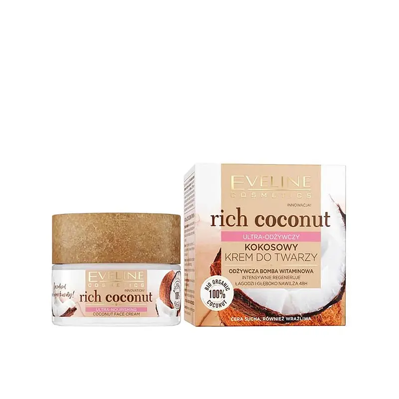 کرم ریچ کوکونات(روغن نارگیل) اولاینEveline Rich Coconut Moisturizing