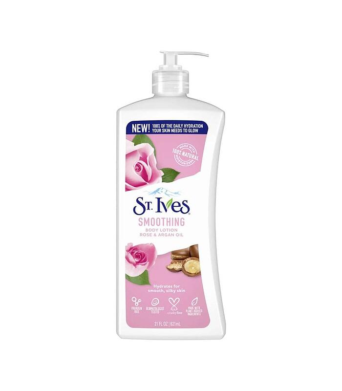 لوسیون بدن سینت ایوز عصاره گل رز و روغن آرگان ST.IVES