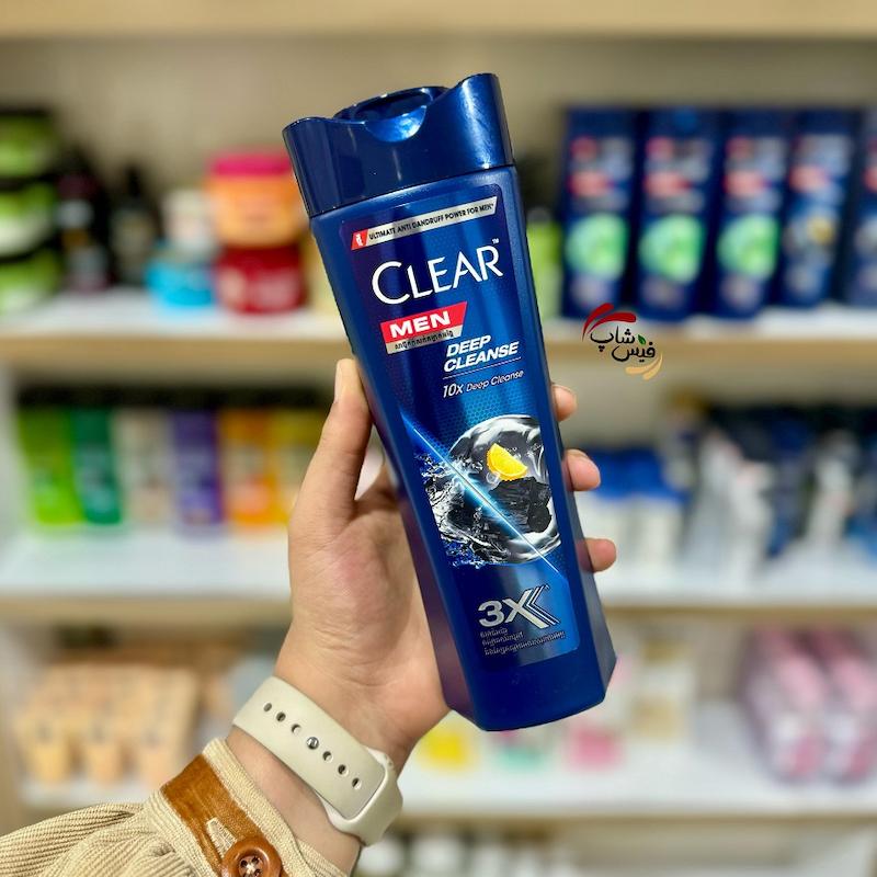 شامپو ضد شوره و پاک کننده جدید آقایان کلیر مدل Clear Deep Cleanse ذغال و پرتقال