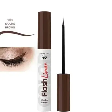 خط چشم قهوه‌ای گلدن رز Flash Liner