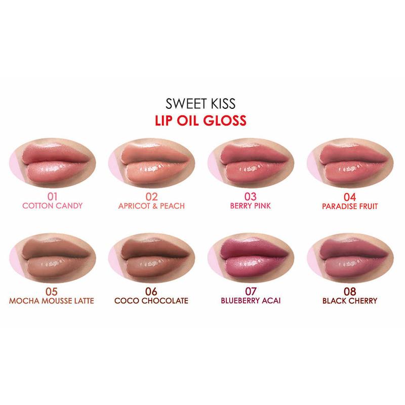 لیپ گلاس روغنی گلدن رز مدل سوییت کیس Sweet Kiss شماره 1