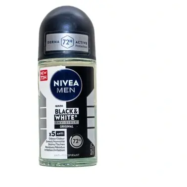 مام رول مردانه نیوآ Nivea اورجینال بلک اند وایت اینویزیبل 72 ساعته درما