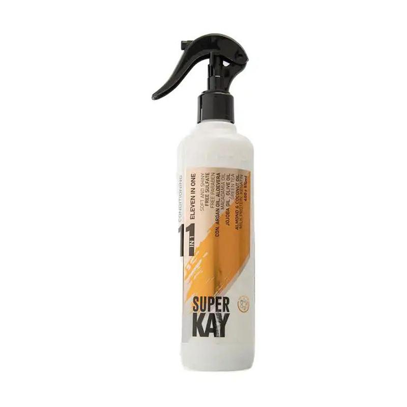 اسپری نرم کننده مو 11 کاره بدون سولفات سوپر کی حجم 400 میلی لیتر Super Kay Free Sulfate Hair Conditioner Spray 400 ml